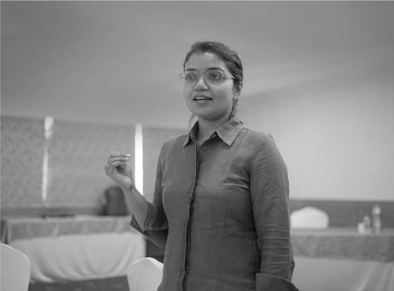 Workshop page for Strategy with Meenu at BIC 5 a woman in a room
